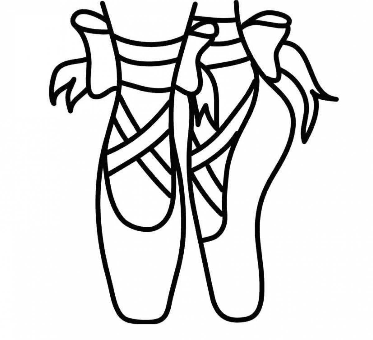 Coloring page amazing pointe shoes