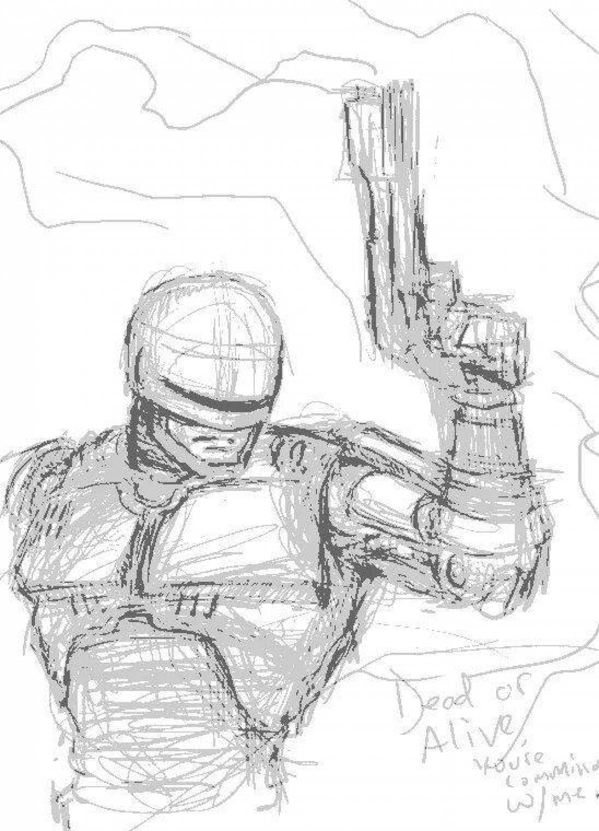 Amazing robocop coloring book