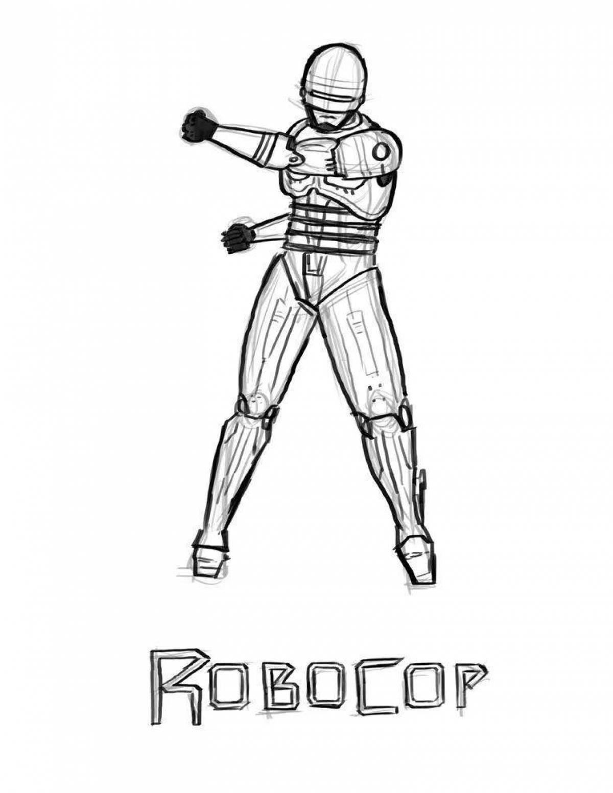 Gorgeous robocop coloring page