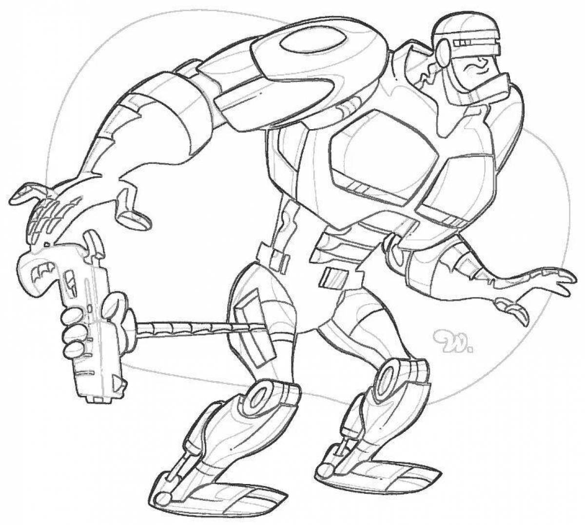 Attractive robocop coloring book
