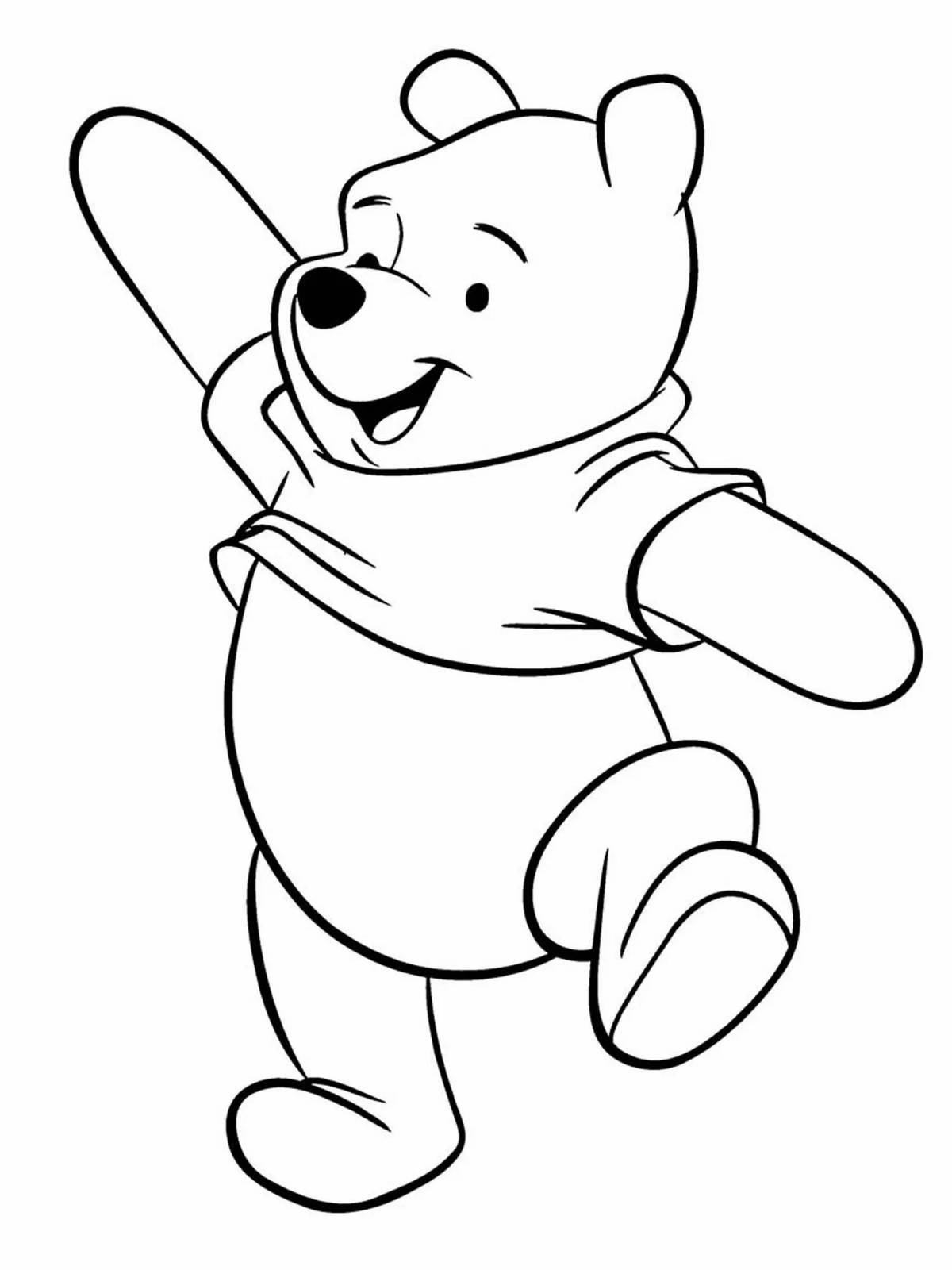 Playful winnie the pooh coloring book for kids