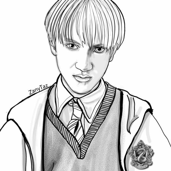 Coloring Pages Harry potter draco malfoy (39 pcs) download or print