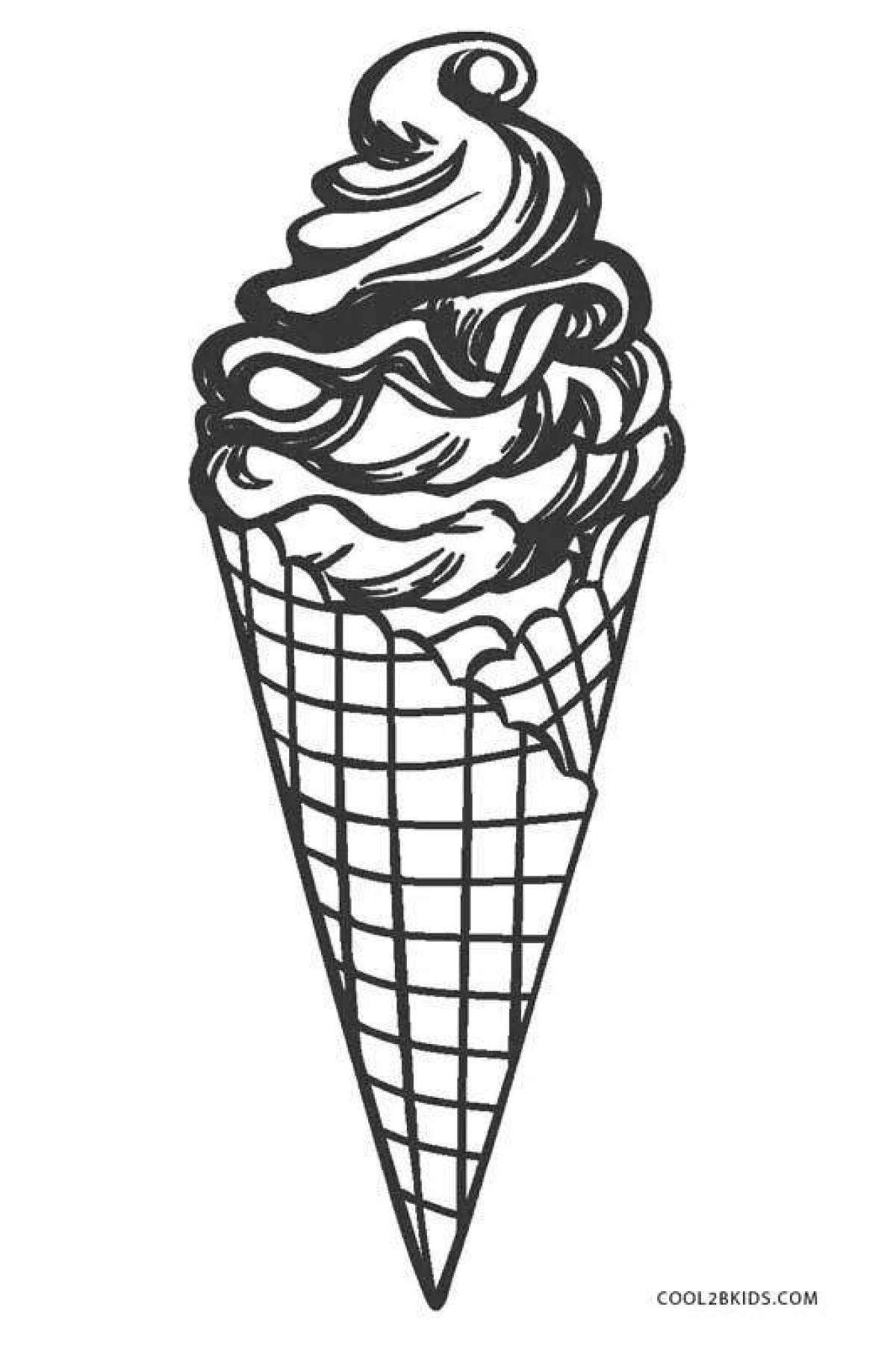 Раскраска мороженое