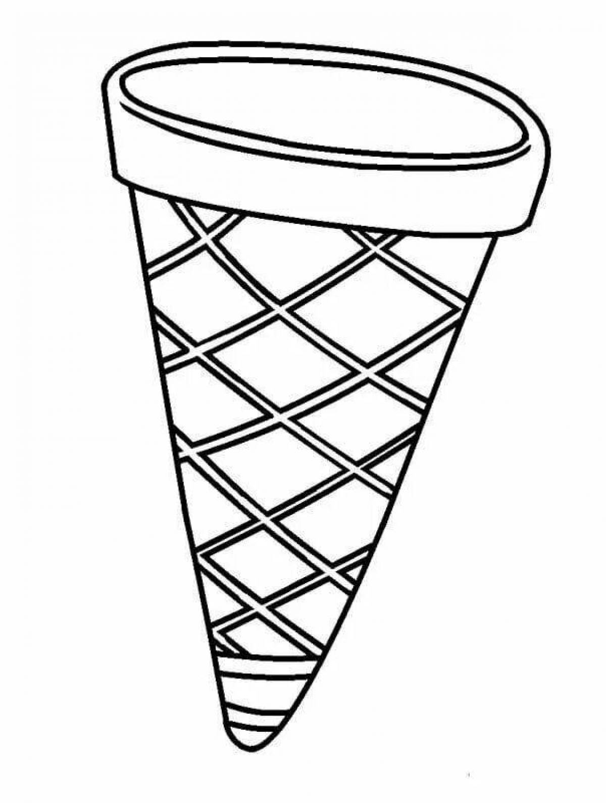 Трафарет стаканчика для мороженого