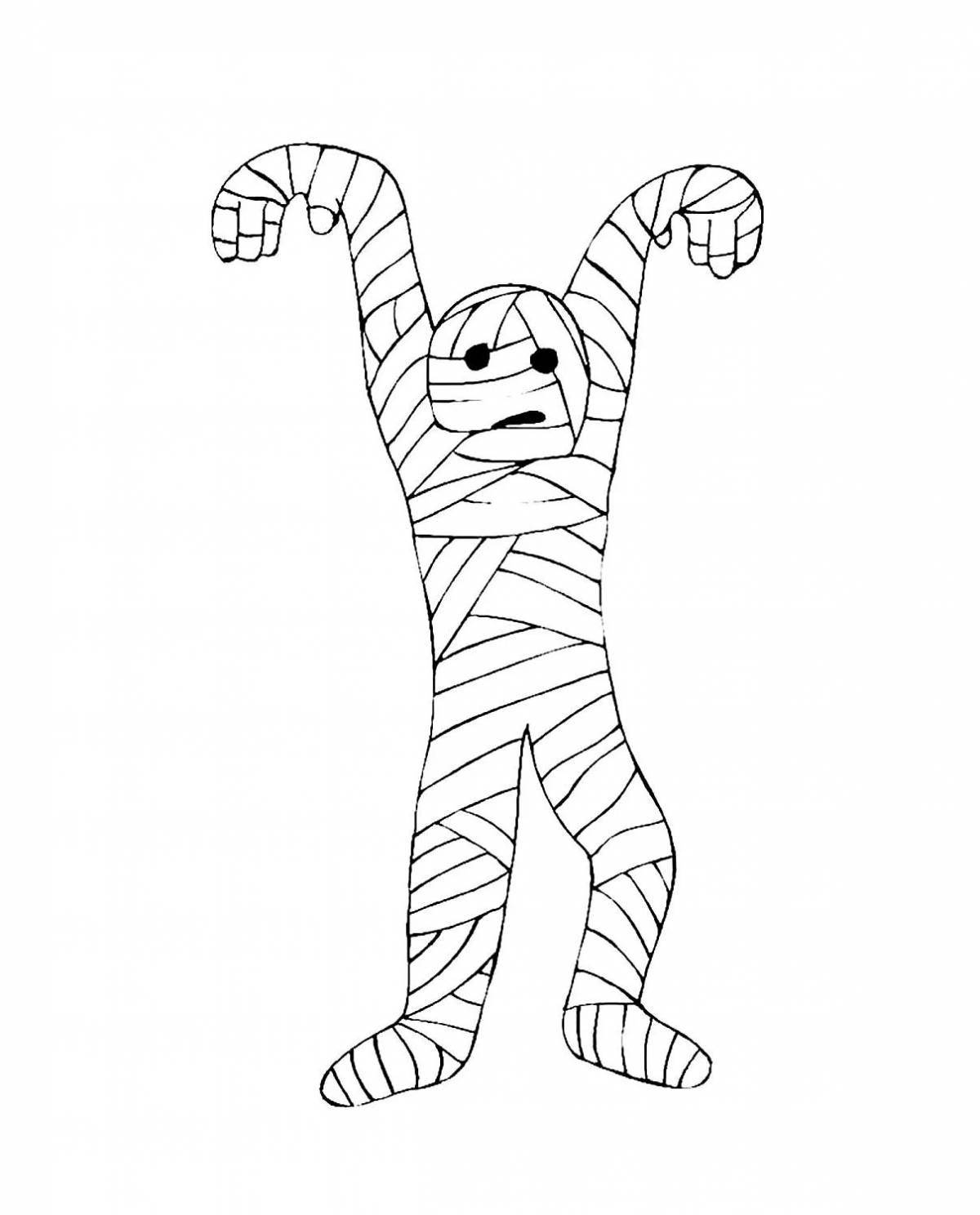 Monstrous mummy coloring book