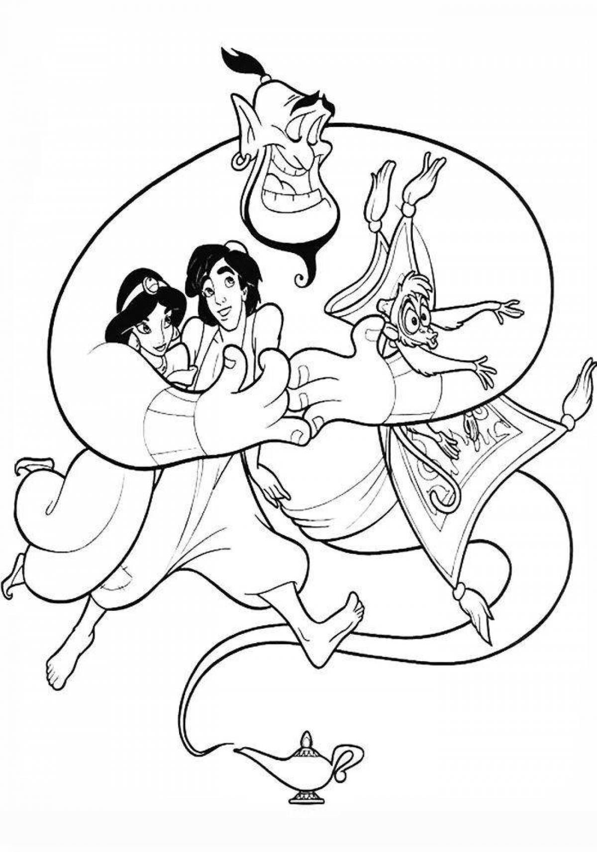 Aladin's dazzling coloring book