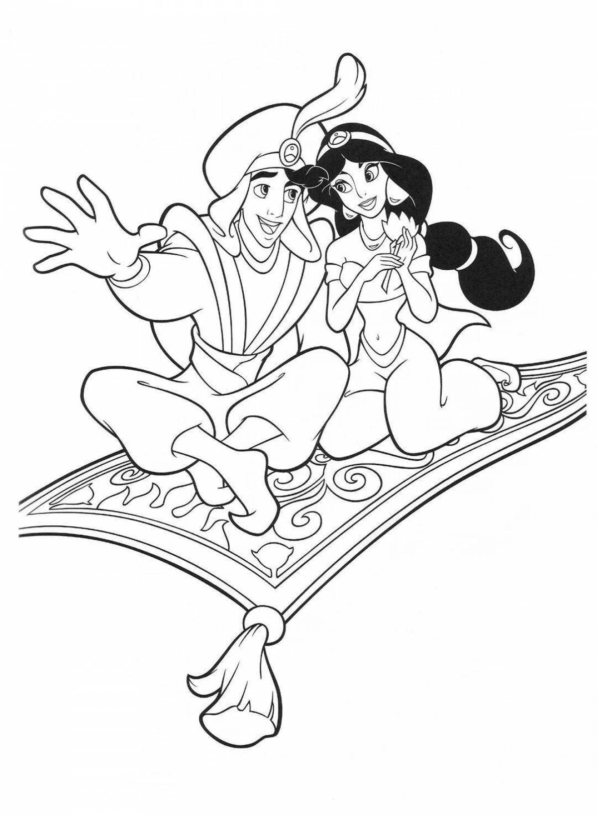 Aladdin playful coloring