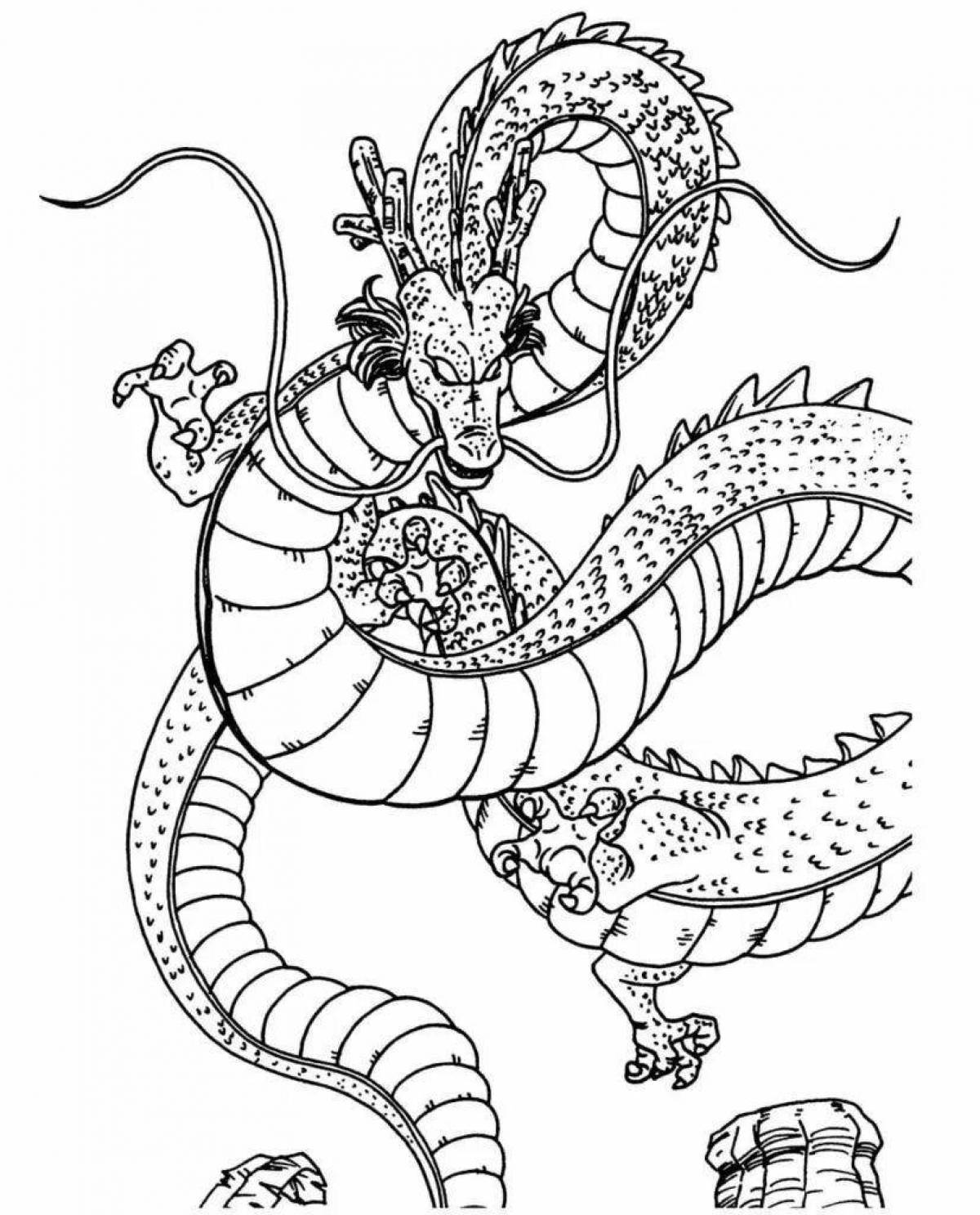Великолепная китайская раскраска дракона для детей