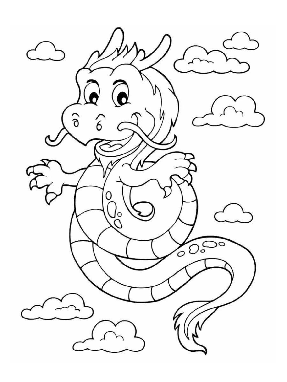 Great chinese dragon coloring pages for kids