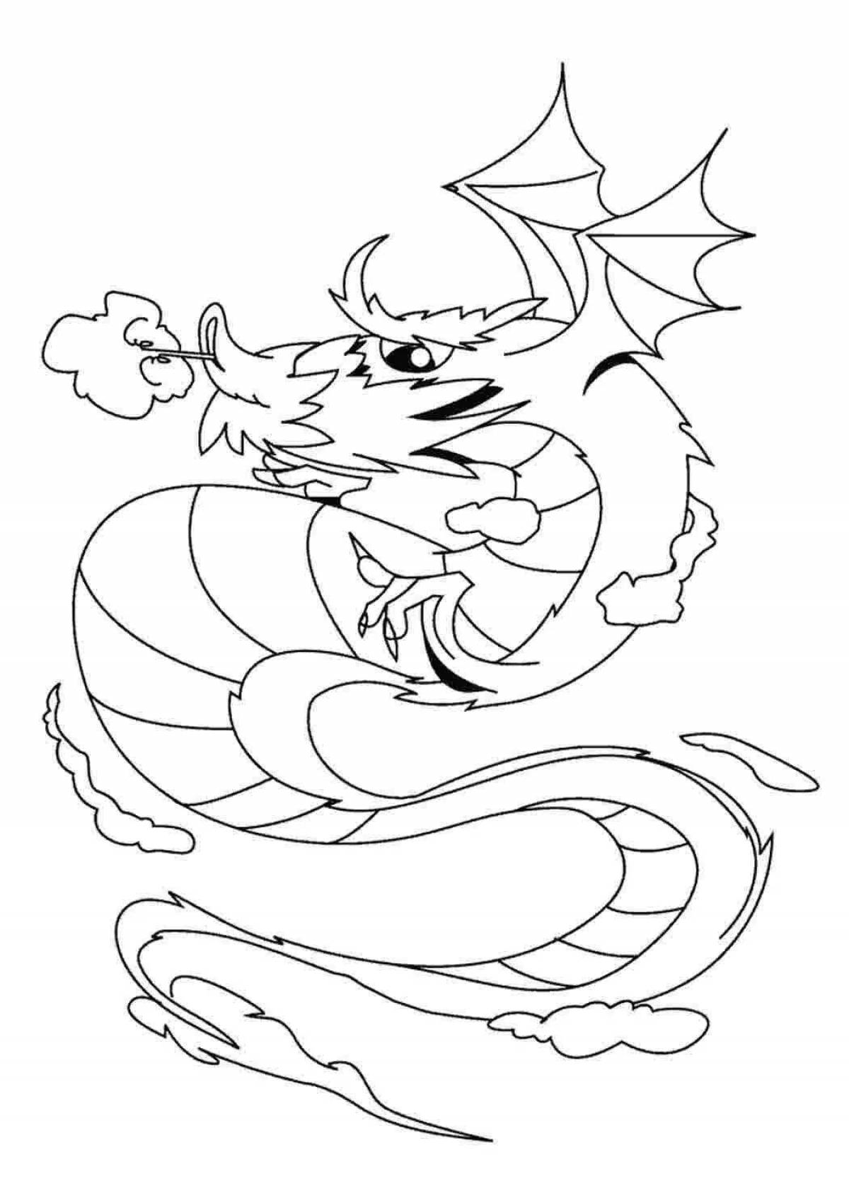Luxury Chinese dragon coloring book for kids