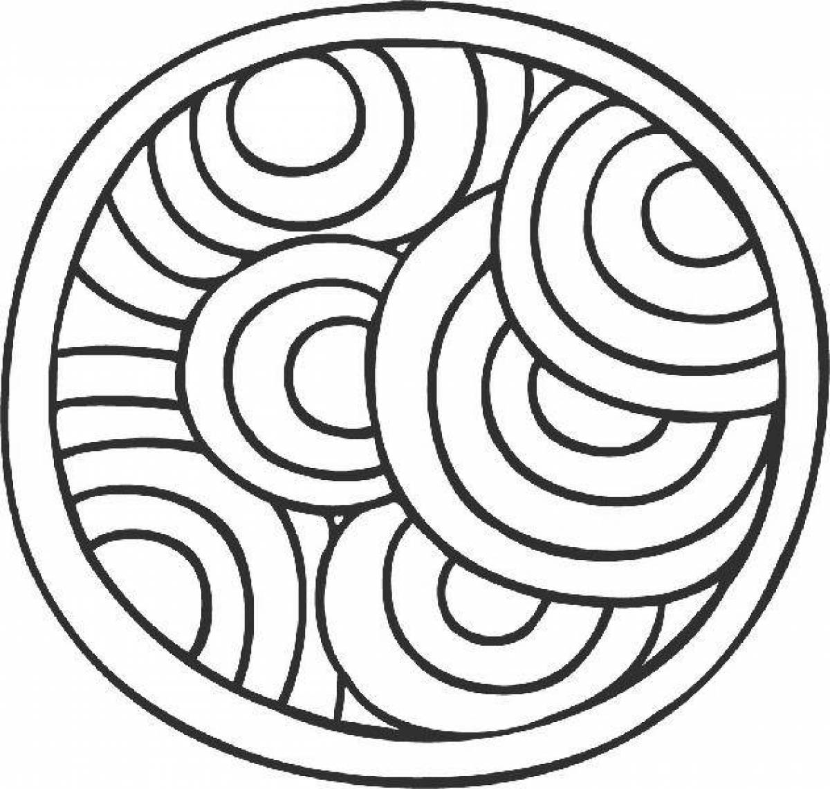 Great creation of a spiral coloring page