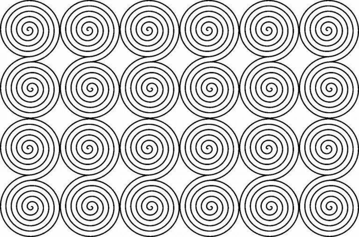 Awesome creation of a spiral coloring page
