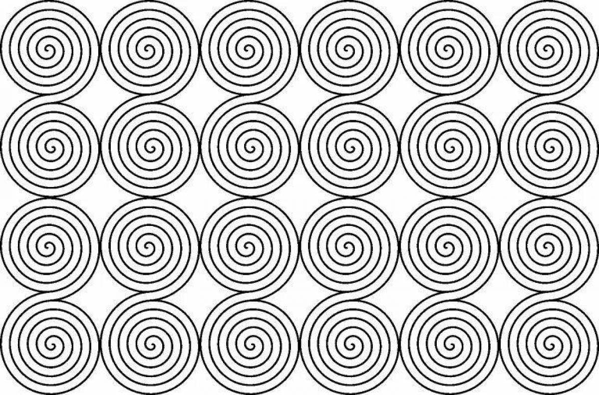 Удивительное создание страницы раскраски по спирали