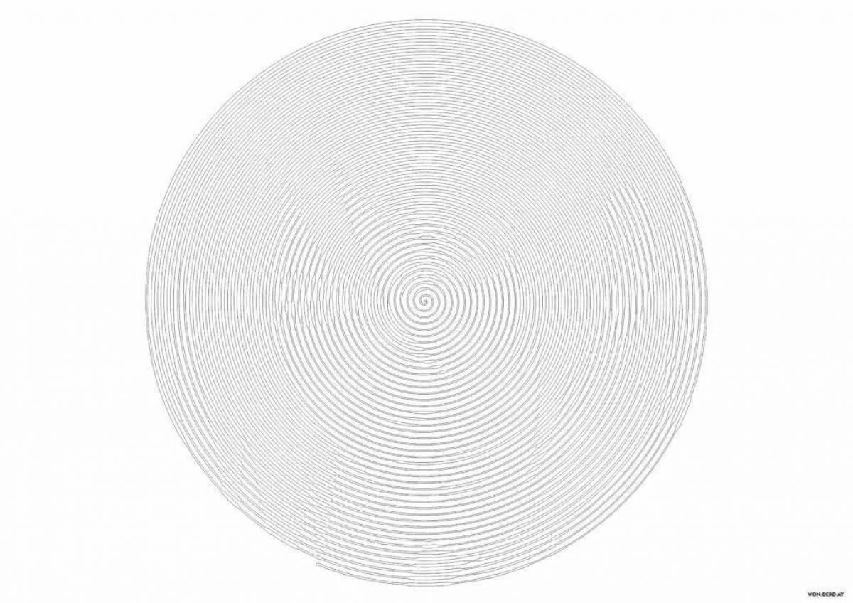 Изысканное создание спиральной раскраски