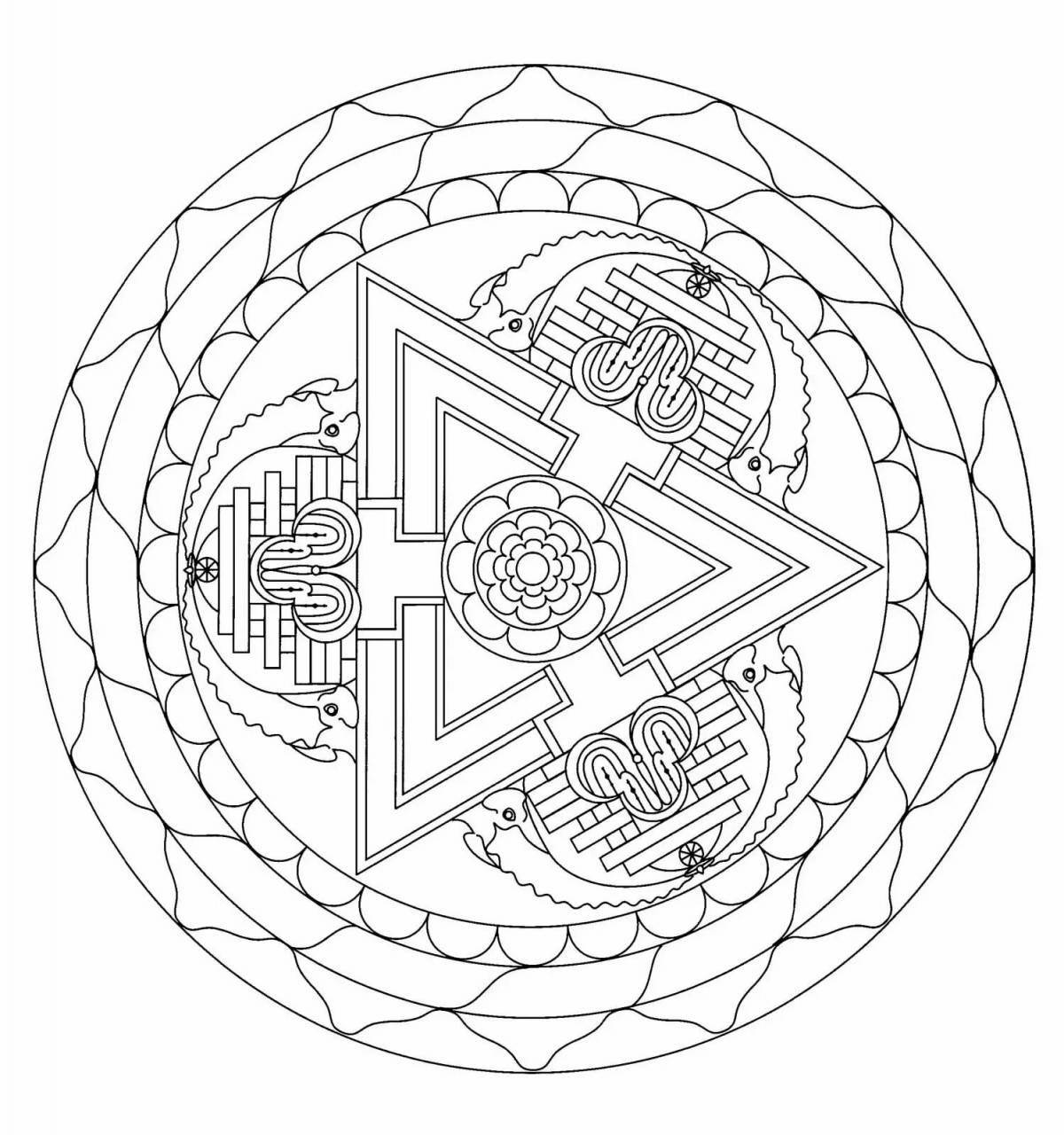 Intriguing coloring book with meaning