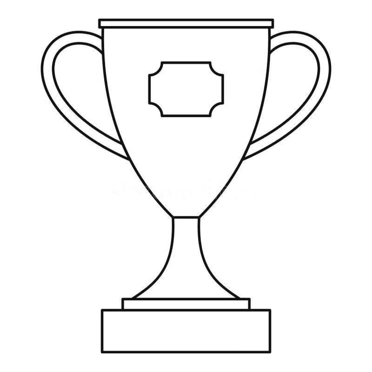 Coloring page gorgeous winner cup