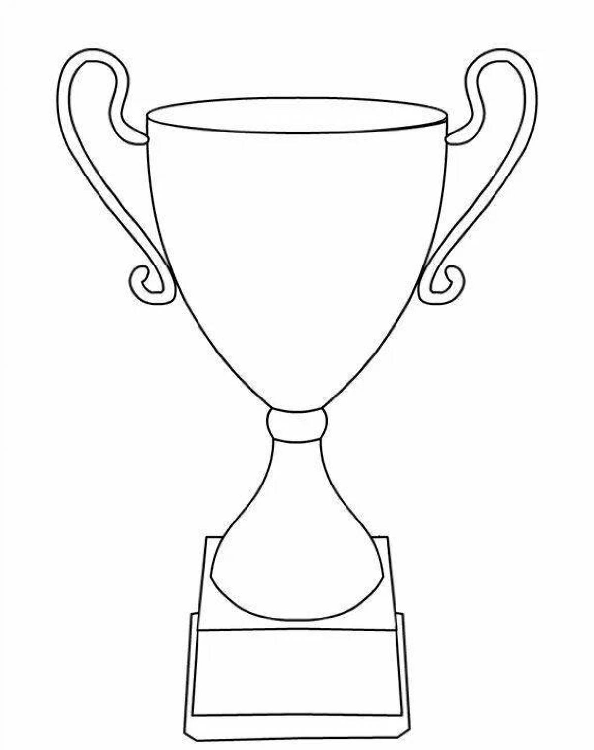 Exquisite winner cup coloring page