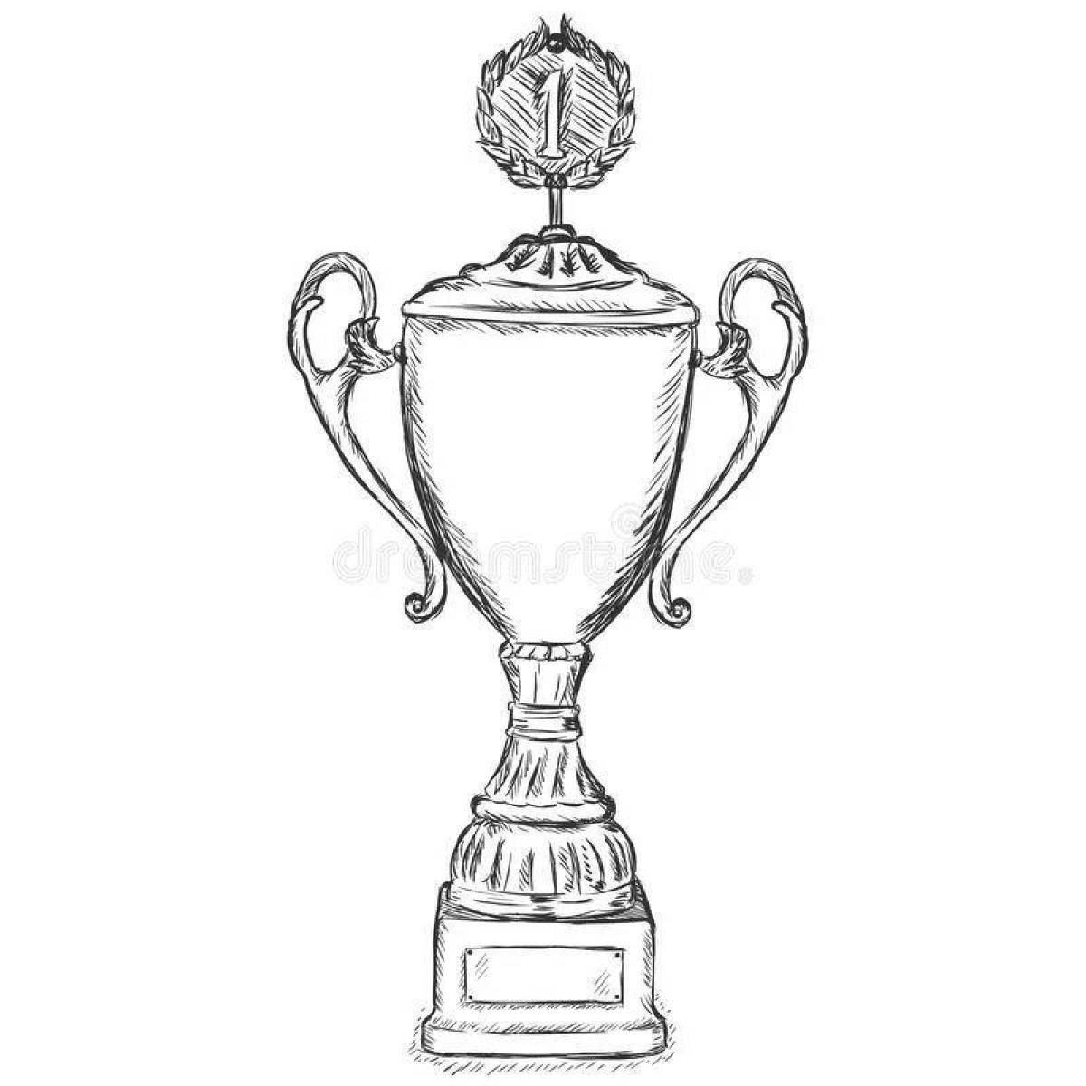 Majestic winner's cup coloring page