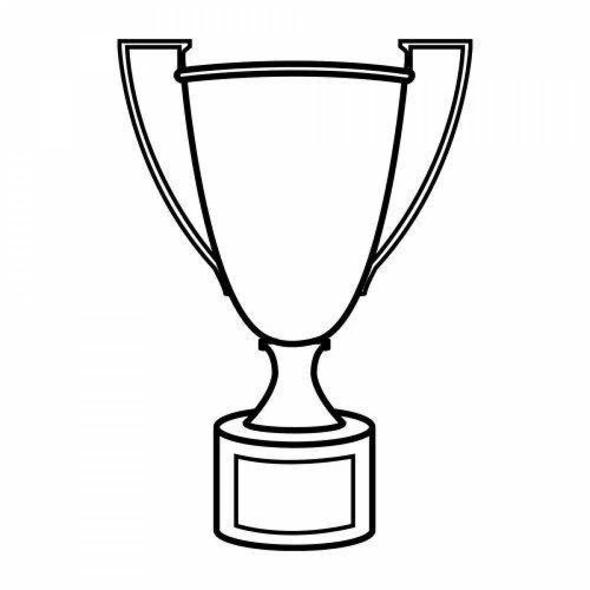 Decorated winner cup coloring page