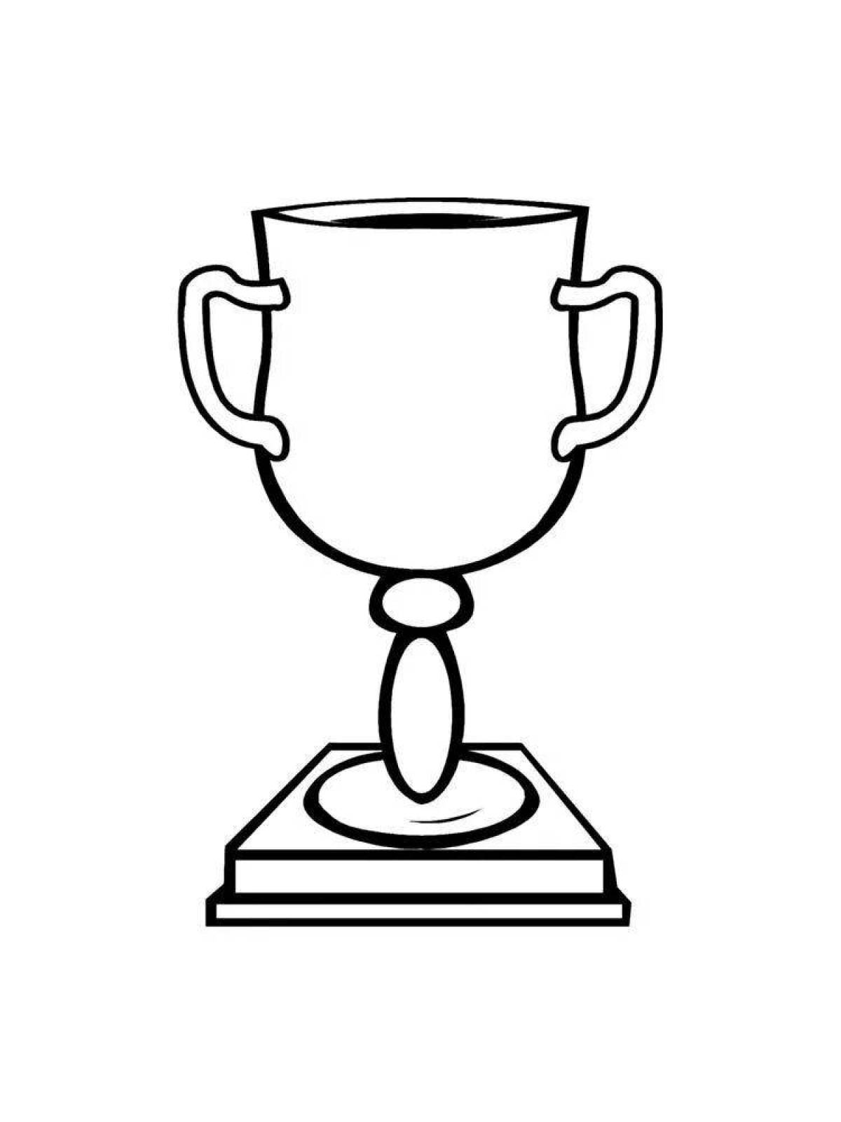 Coloring page unusual winner cup