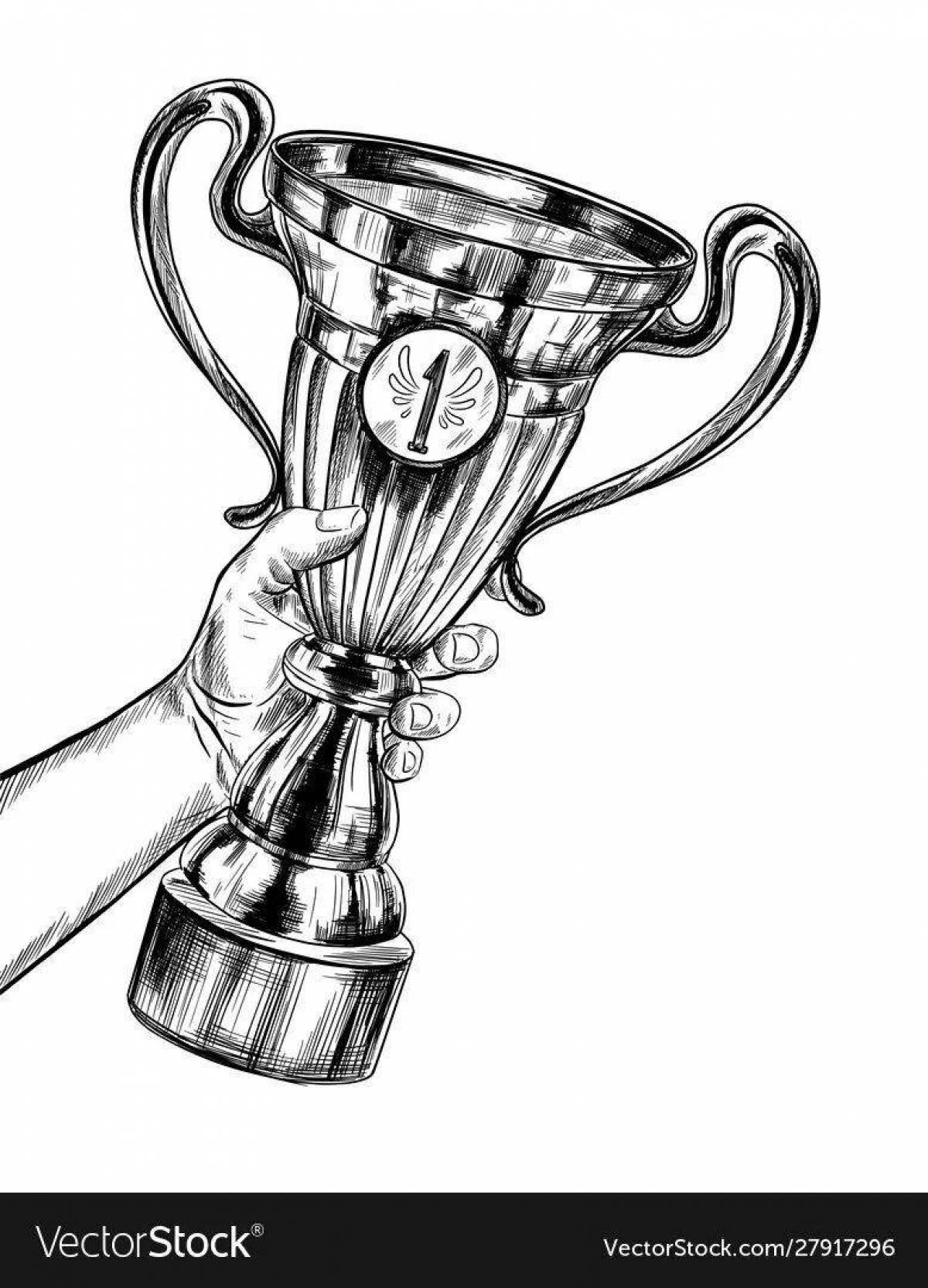 Coloring page shiny winner cup