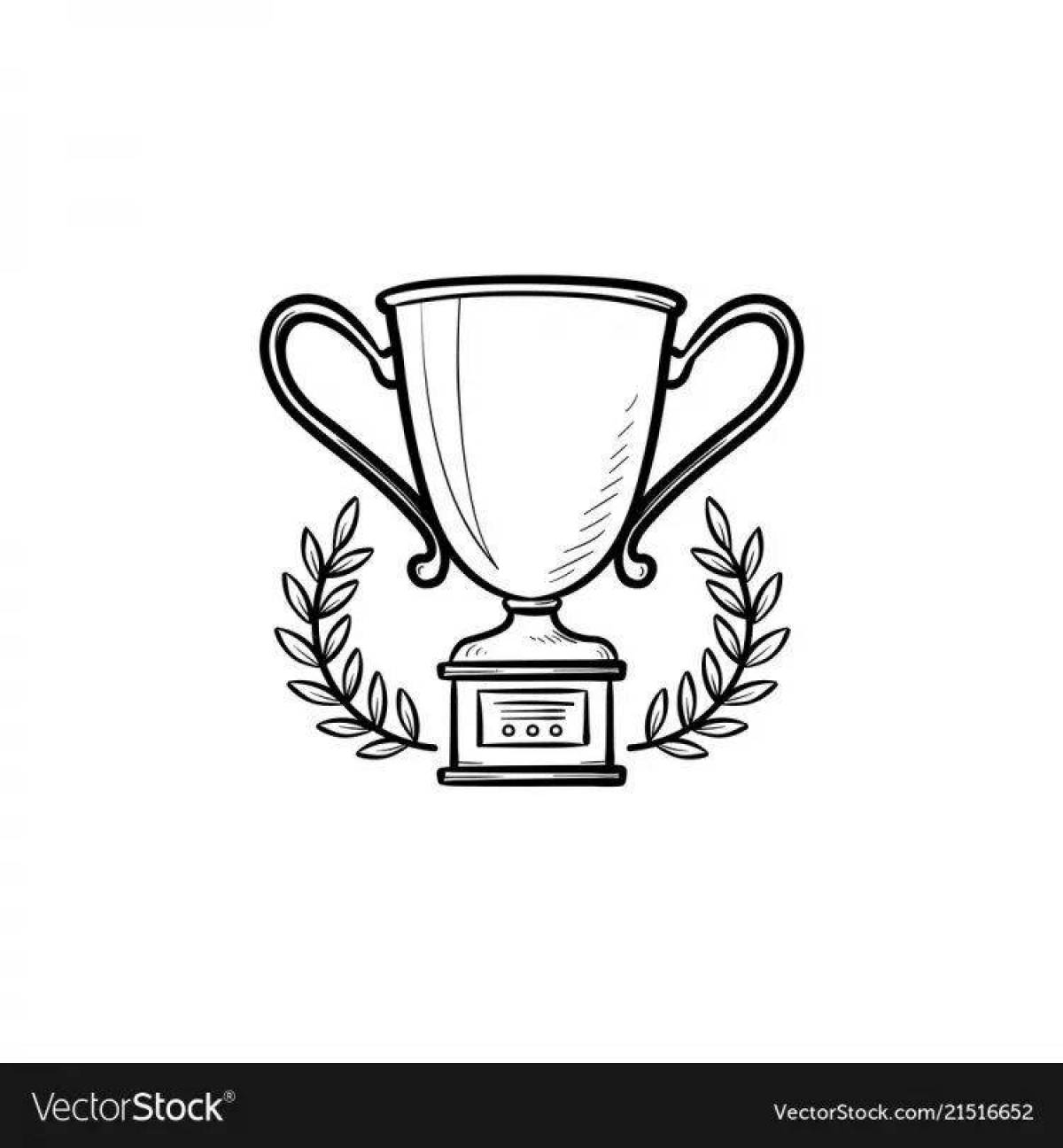 Rampant Winner's Cup coloring page