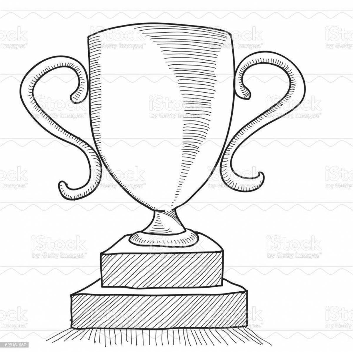 Coloring page vivacious winner's cup