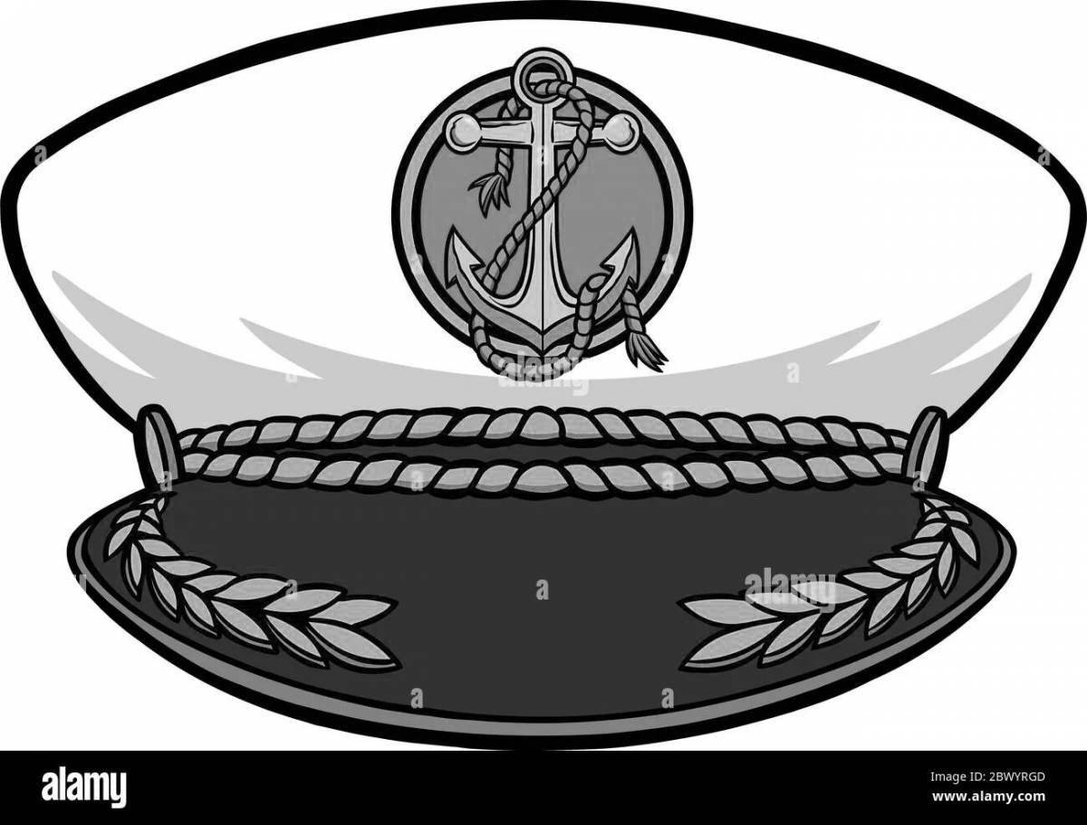 Children's nautical hat coloring pages