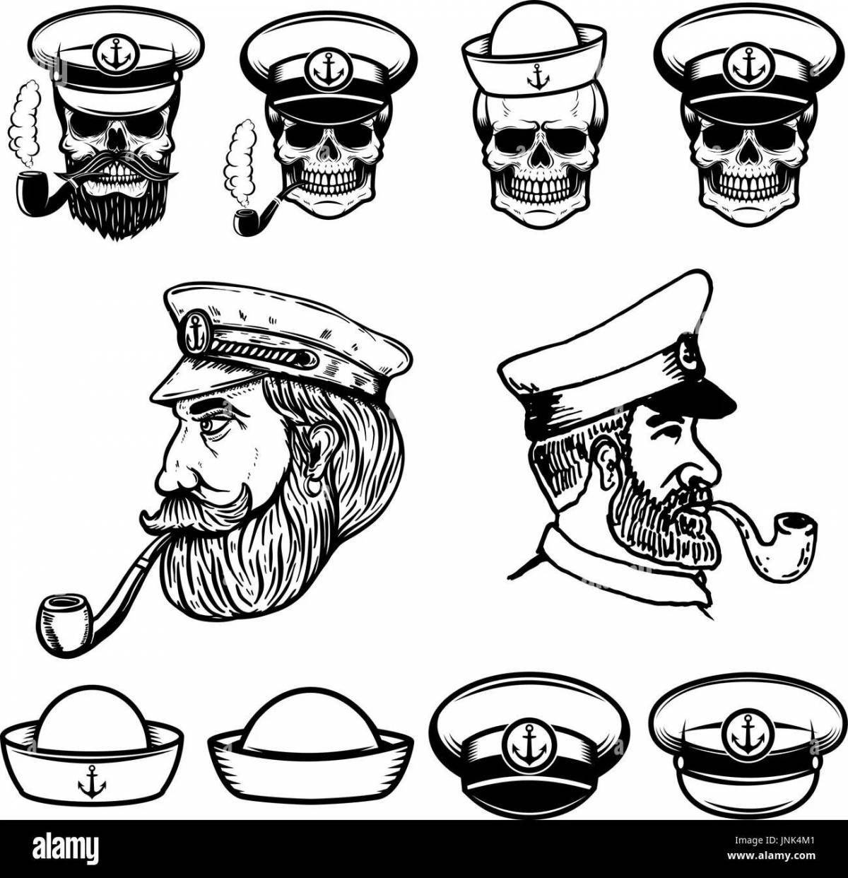 Amazing sea hat coloring book for kids