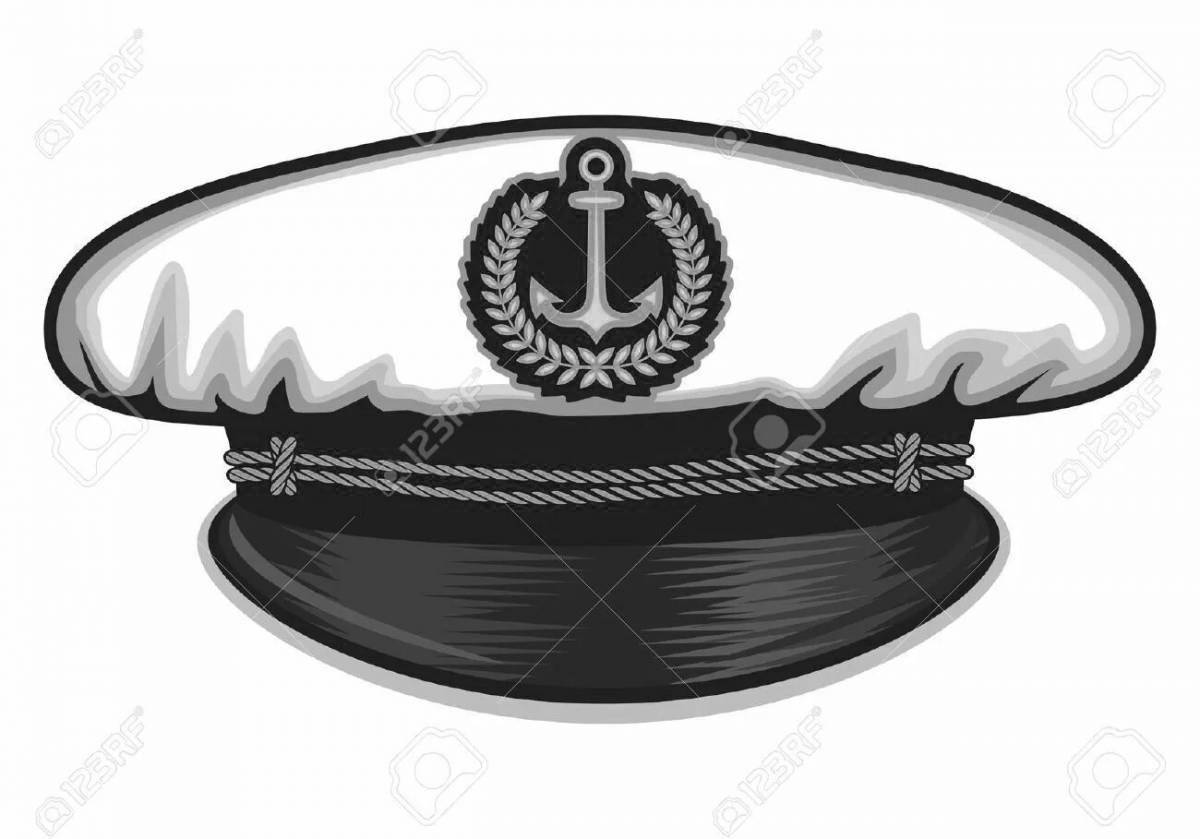 Attractive sailor hat coloring book for kids