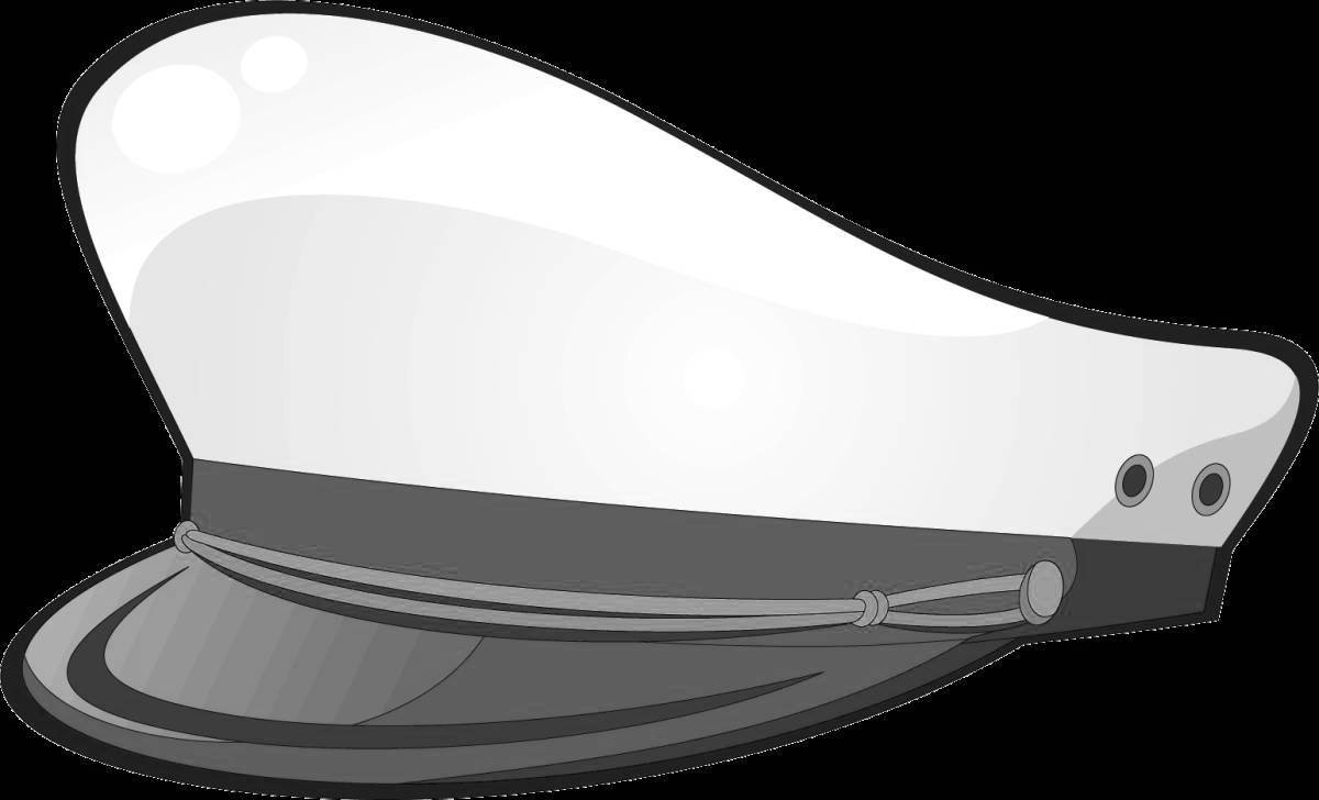 Поразительно красивая страница раскраски морской шапки для детей