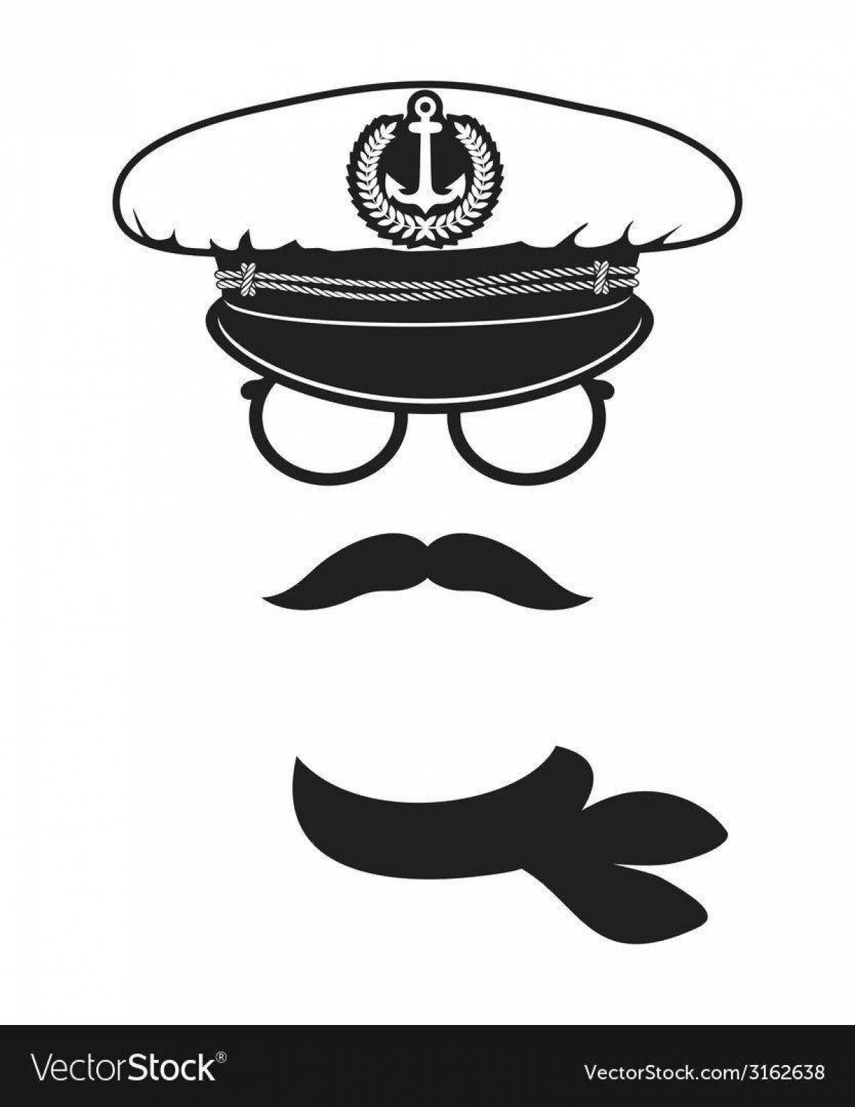 Увлекательная раскраска «морская шапка» для детей