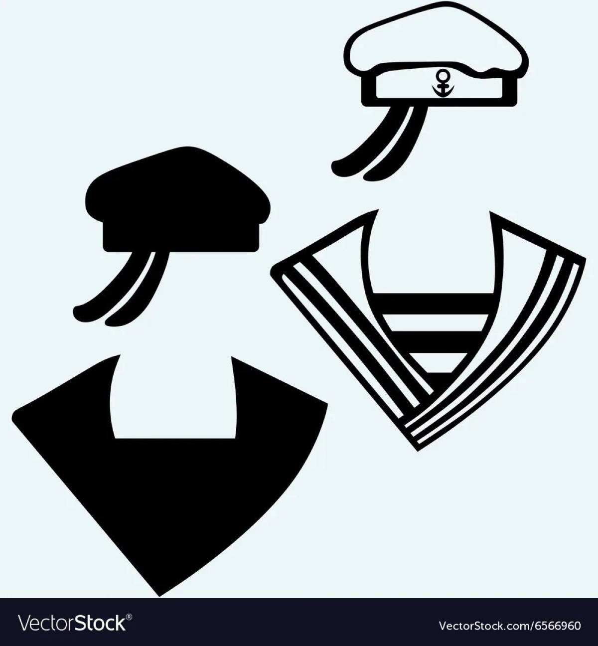 Adorable sailor hat coloring book for kids