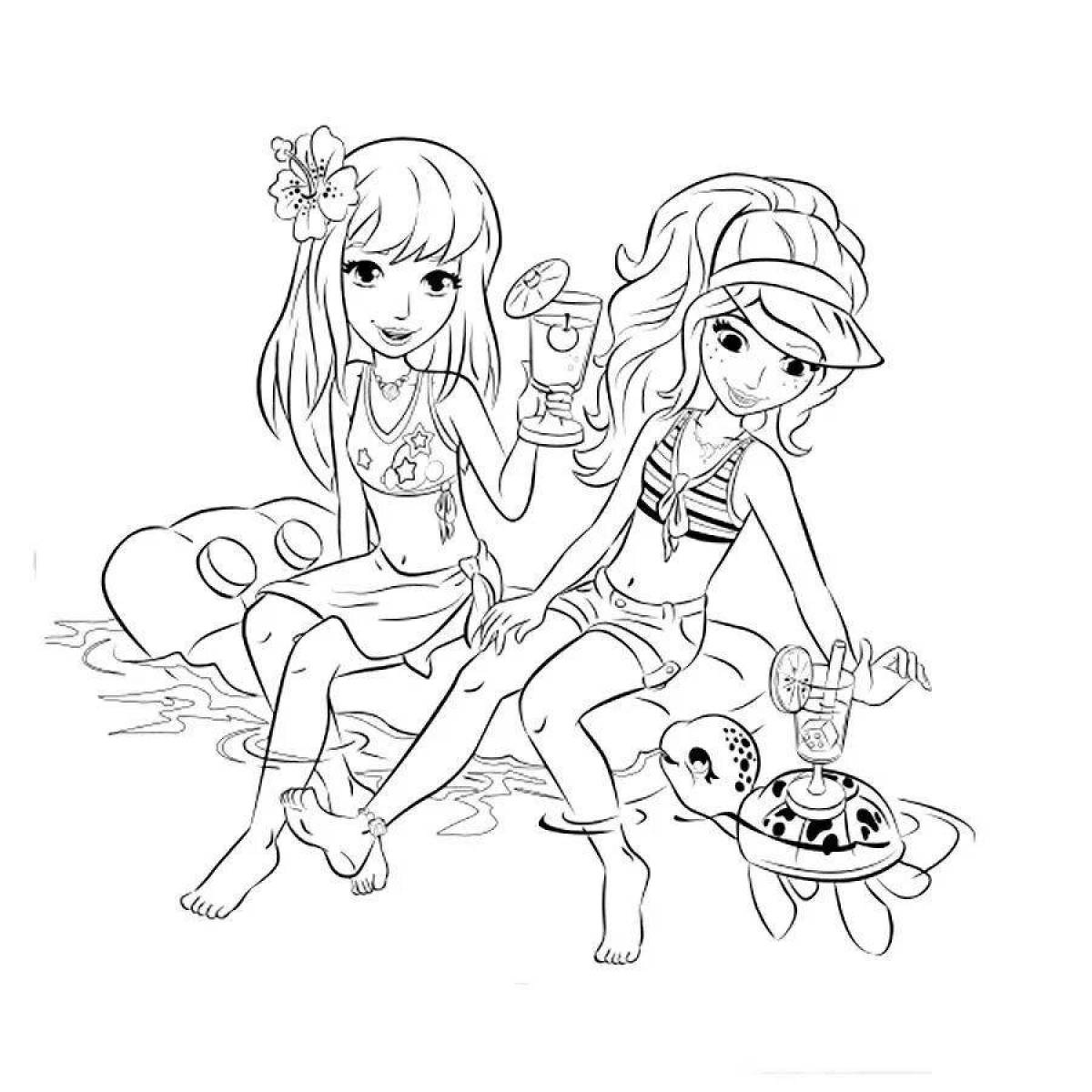 Rambul's delightful friends coloring page