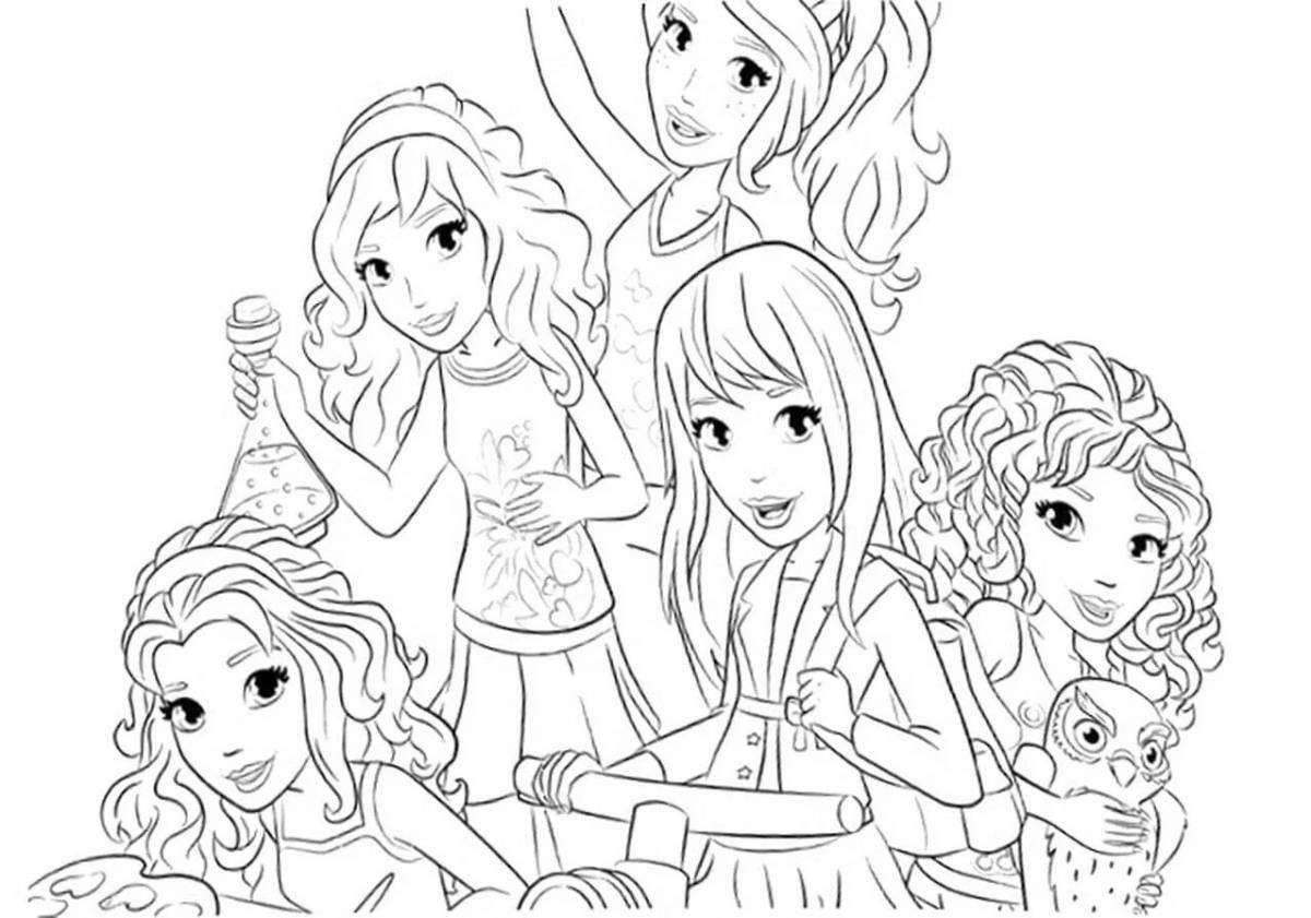 Rambul's gorgeous friends coloring page