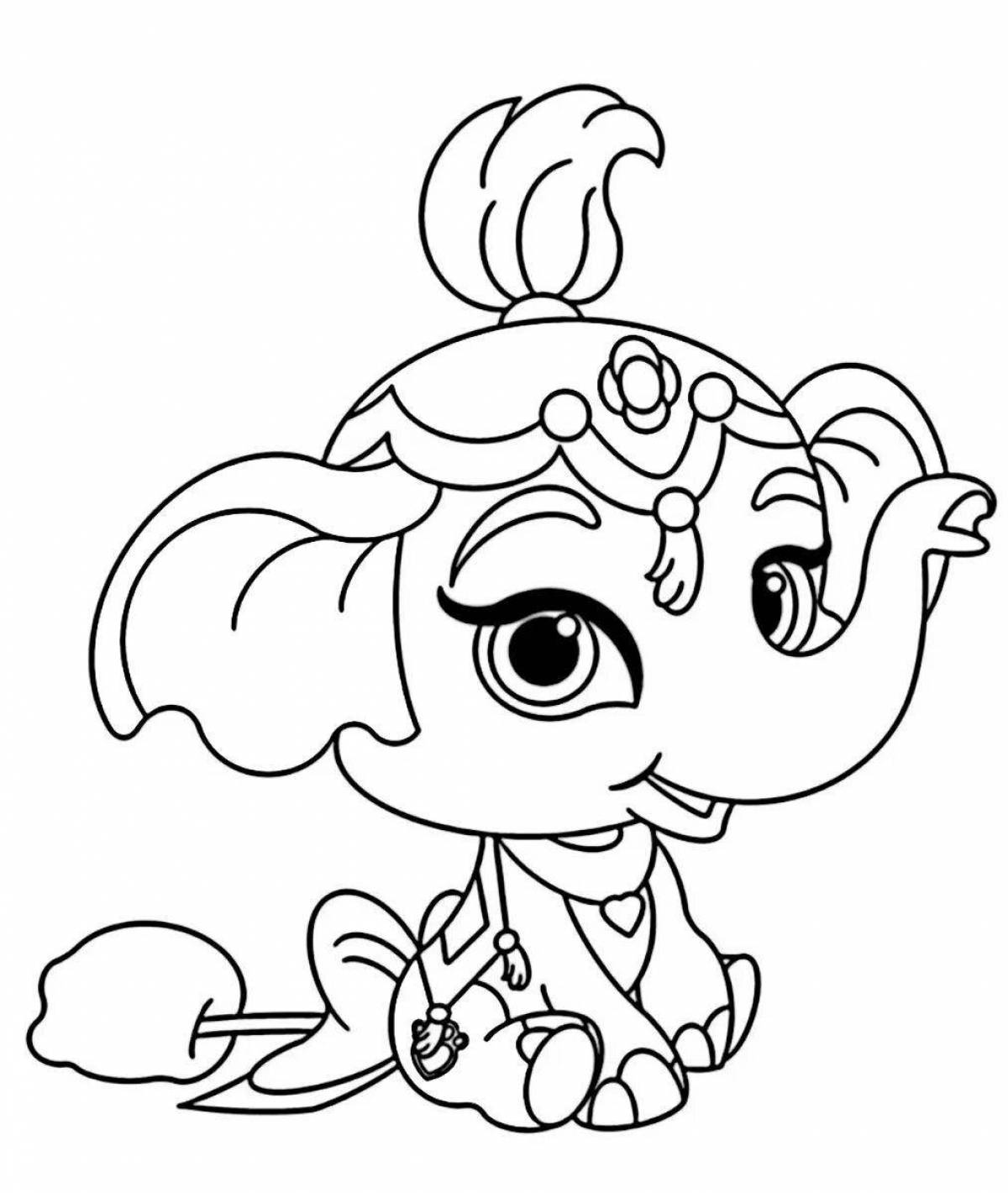 Whimsical furry stories coloring page