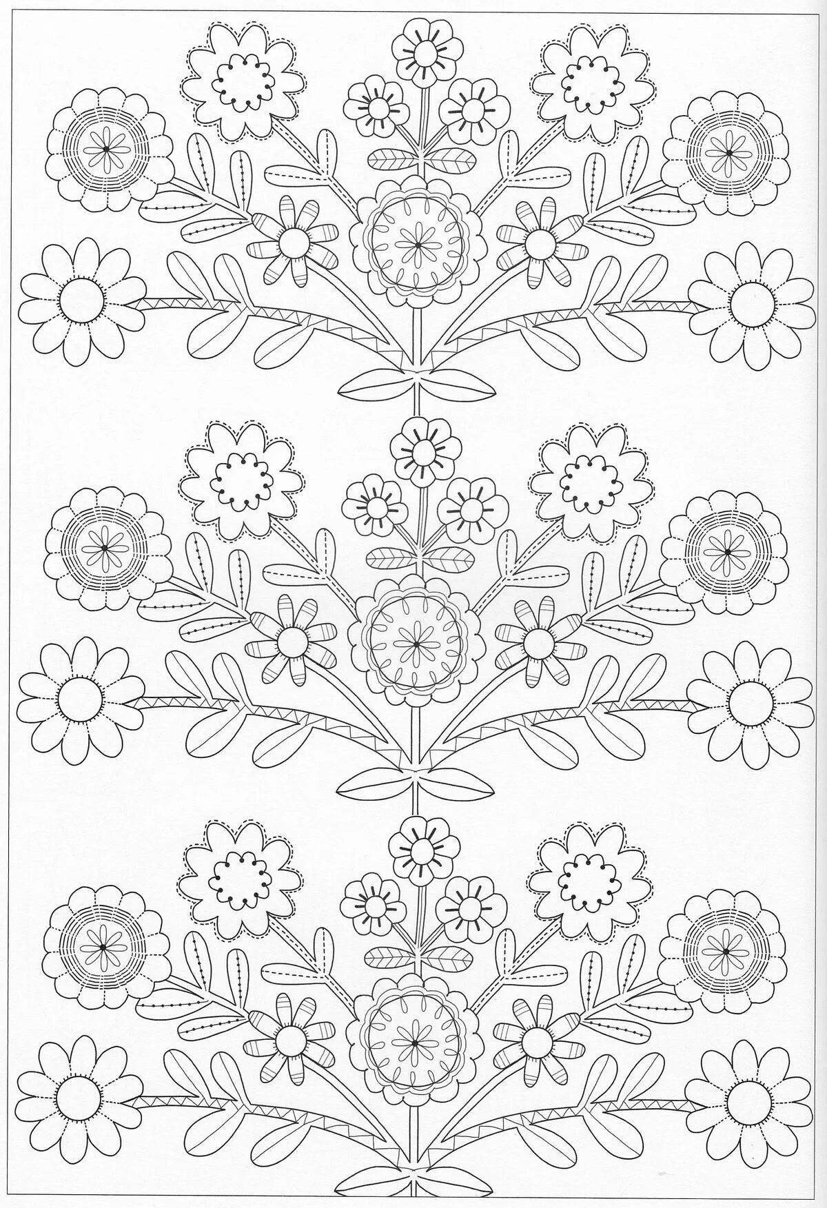 Gorgeous belarusian ornament coloring for kids