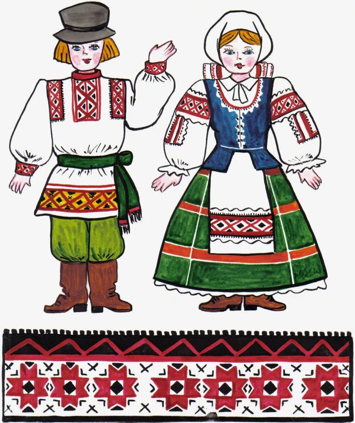 Amazing Belarusian ornaments coloring pages for kids