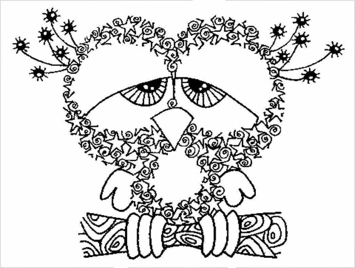 Serene anti-stress coloring book