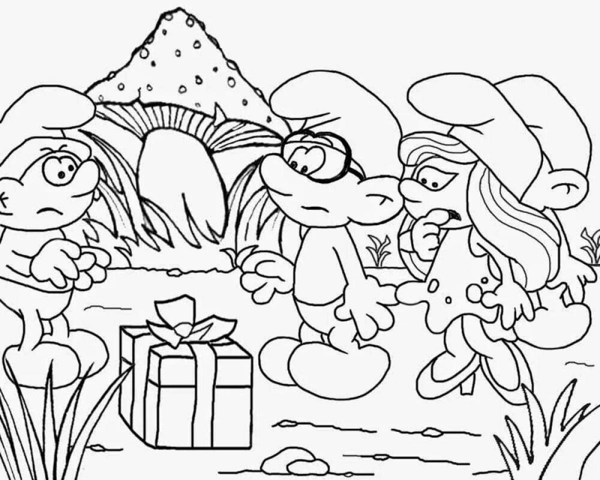 Color-crazy coloring page children's cartoons