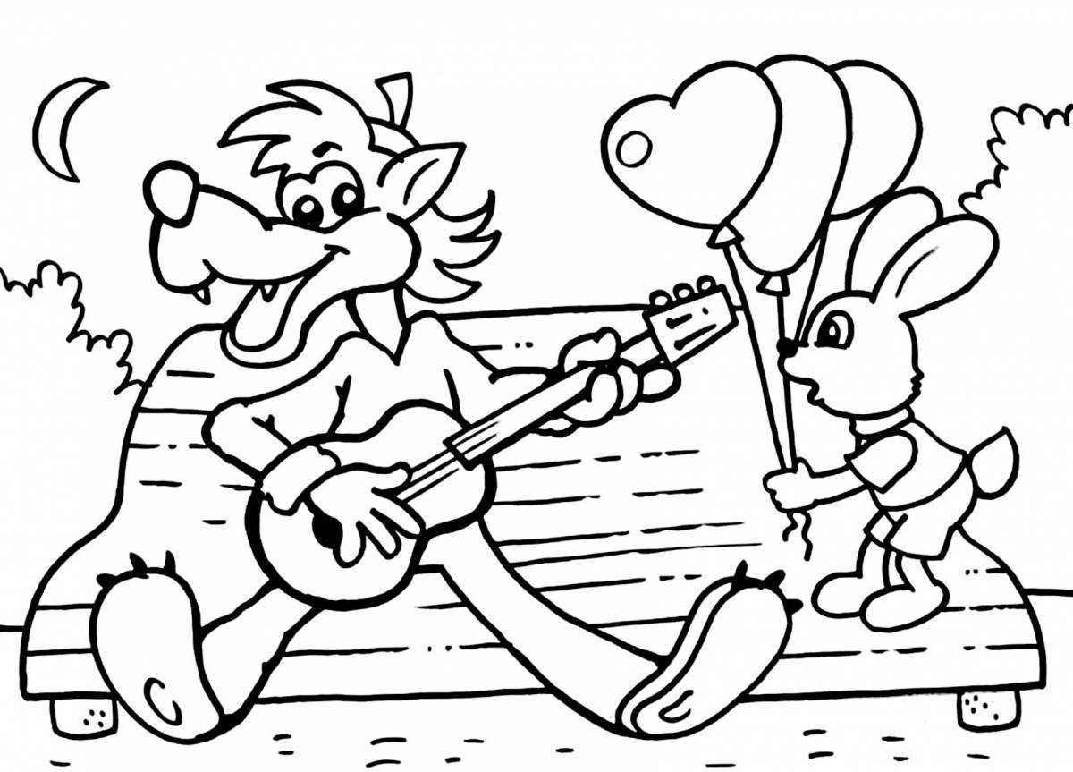 Color-happy coloring page children's cartoons