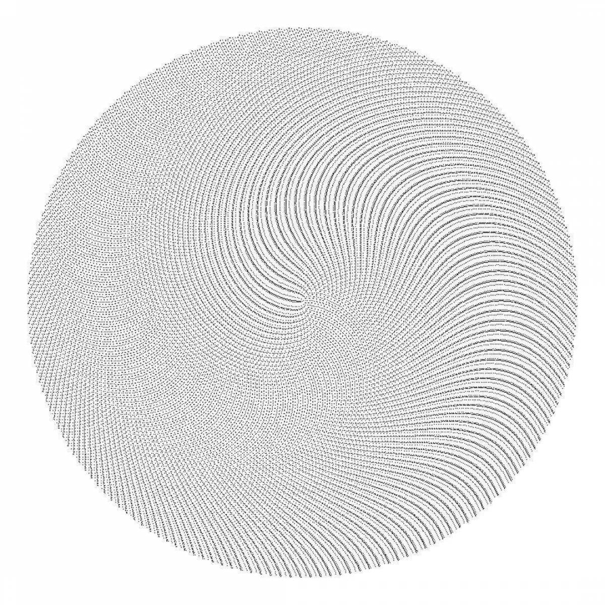 Intriguing spiroglyphs create a coloring page