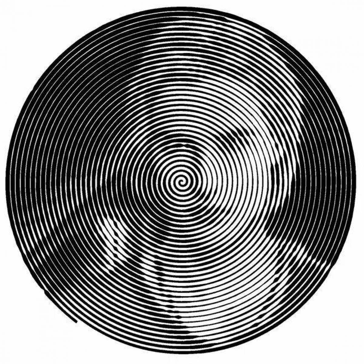 Captured spiroglyphs create a coloring page