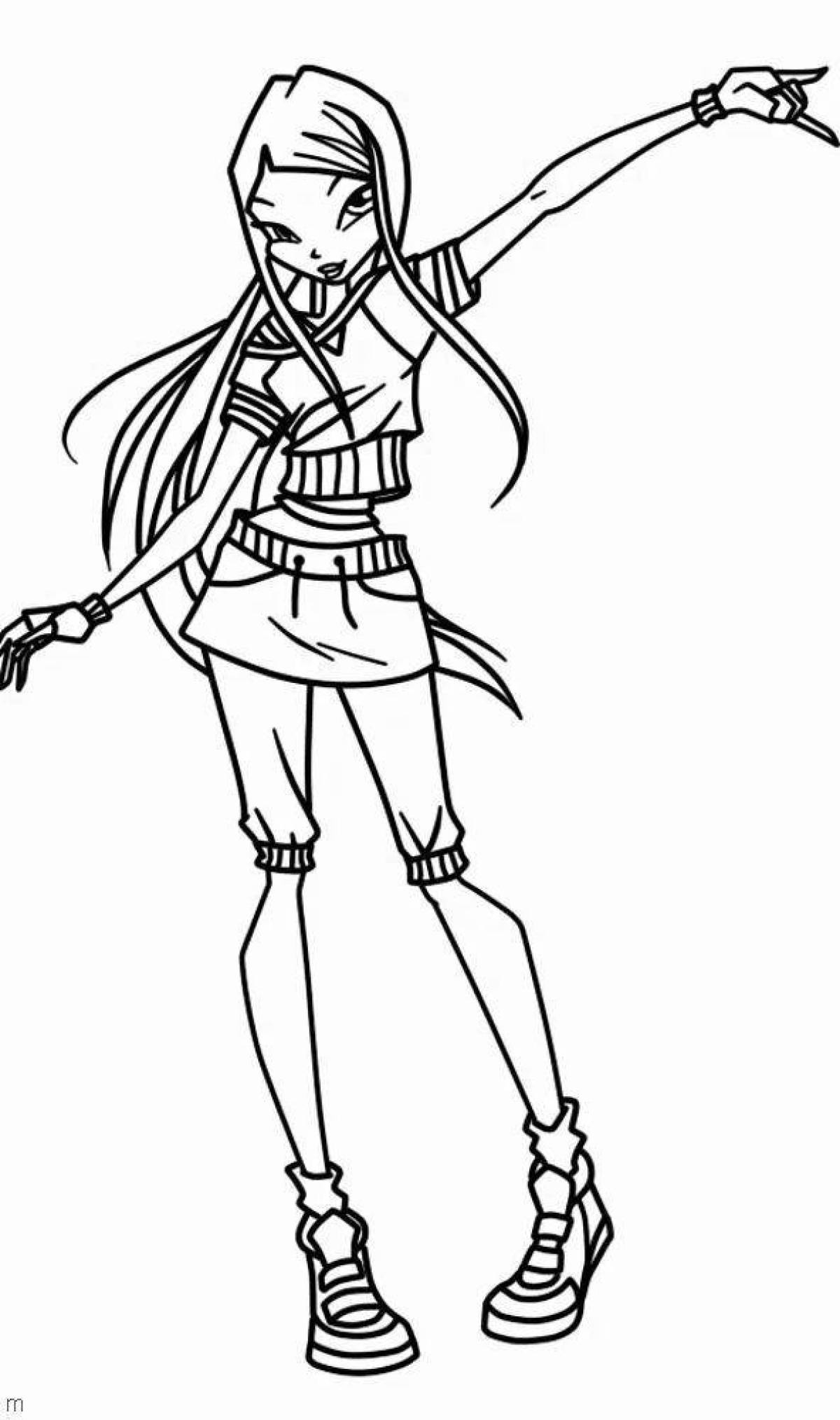 Exotic Winx Roxy coloring book