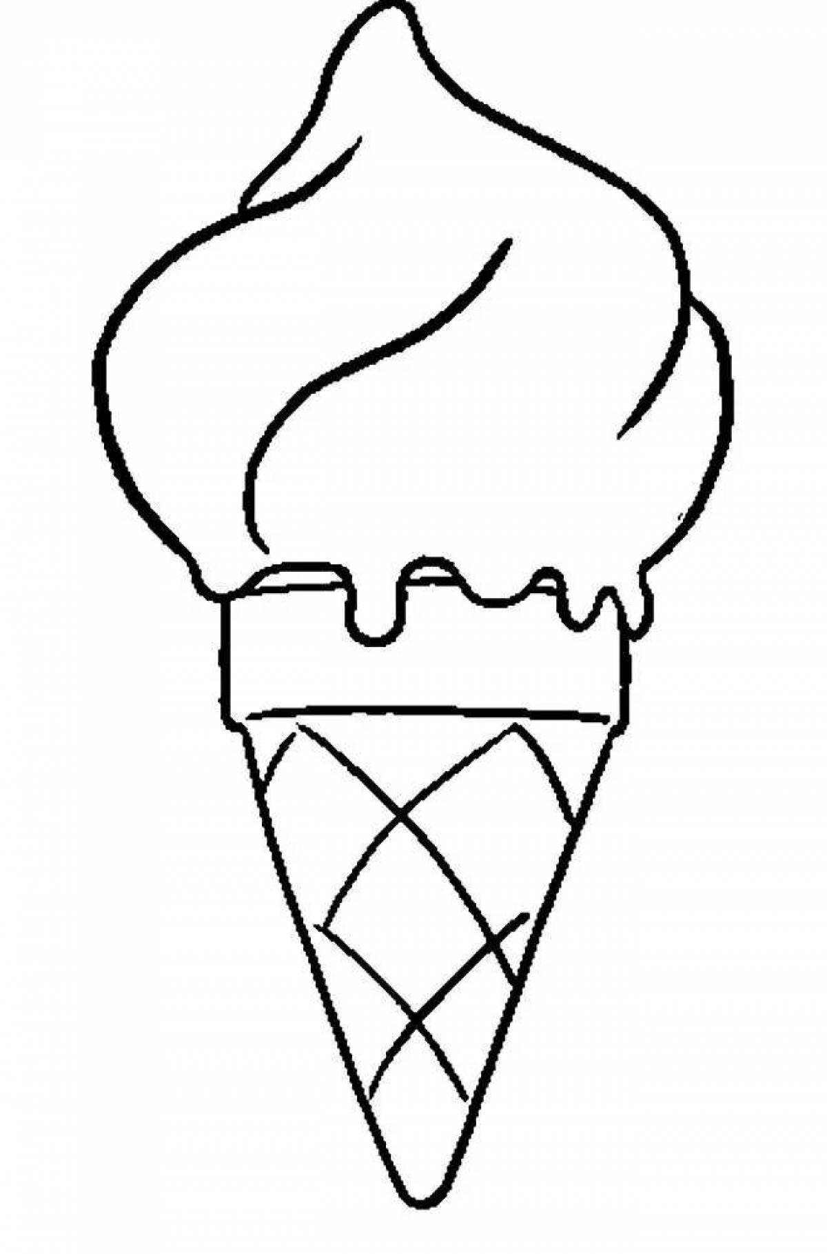 Coloring appetizing ice cream