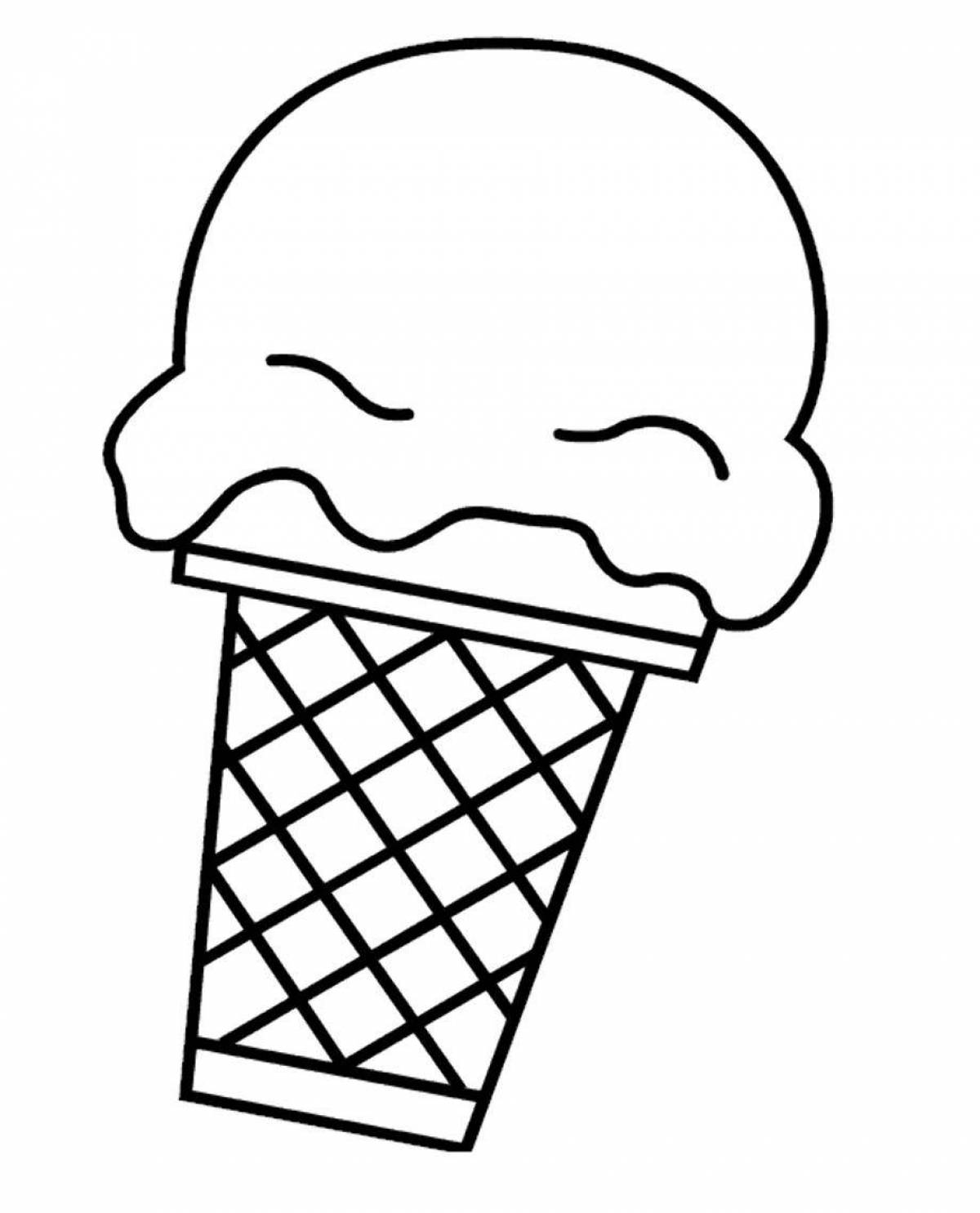 Exciting ice cream cone coloring book