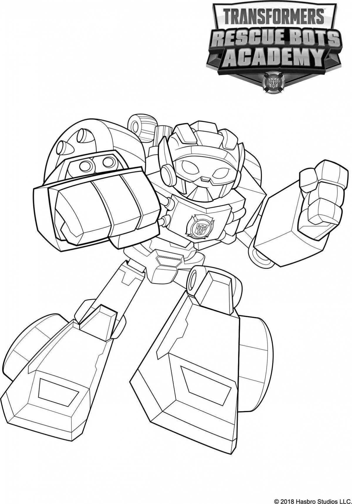 Cute Boogie Bot Coloring Page