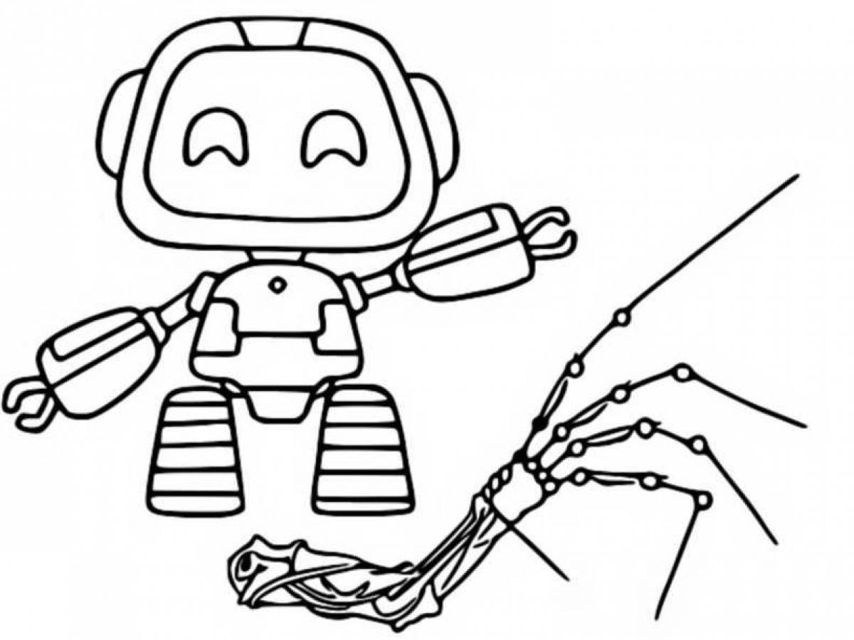 Glowing Boogie Bot Coloring Page