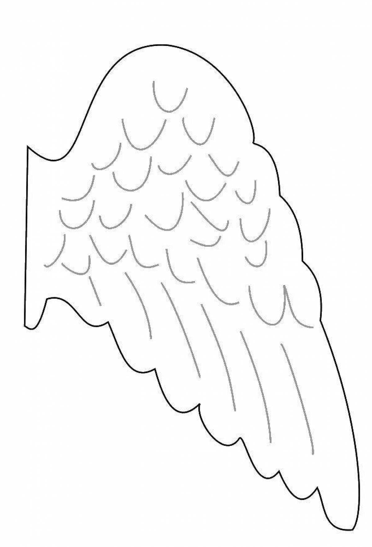 Sparkly angel wings coloring book