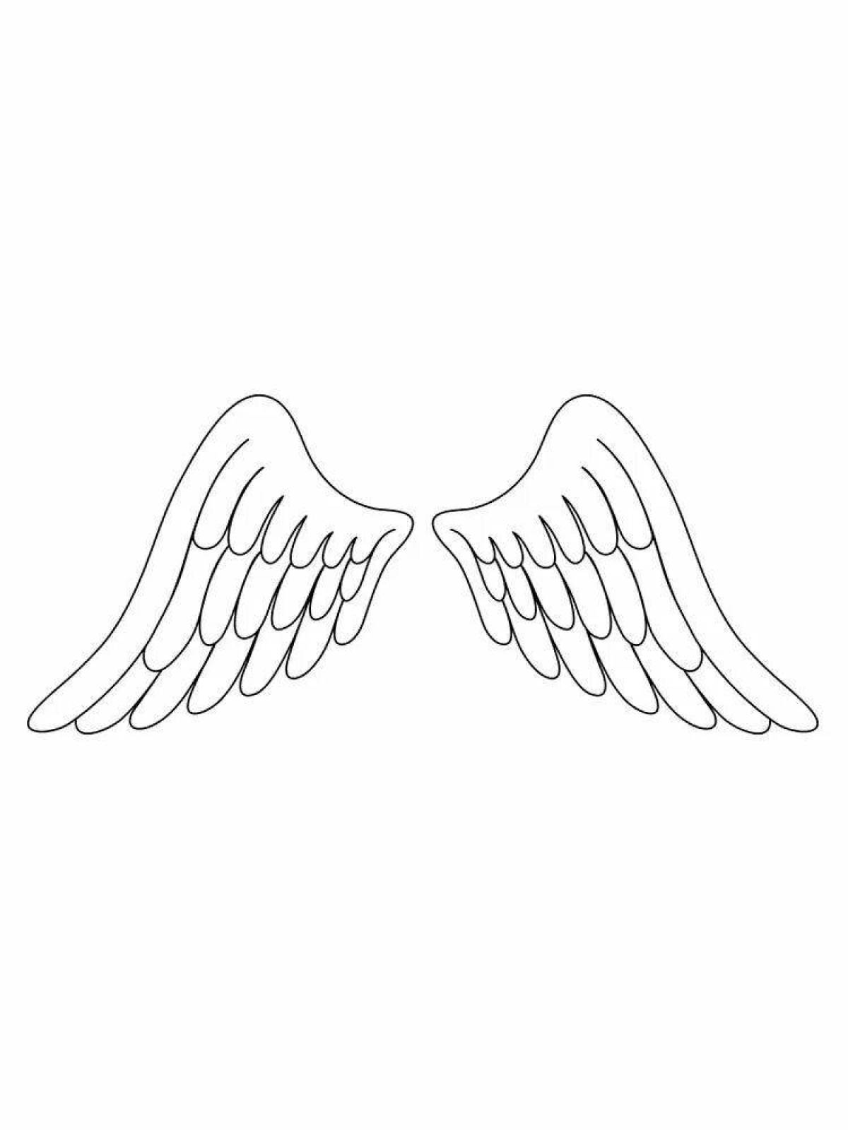 Буйные крылья ангела раскраска